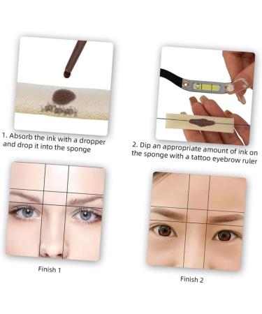 Healeved Measuring Ruler 1 Set Arch Embroidery Eyebrow Ruler Brow Template Aluminum Alloy Level Ruler Eyebrow Trimming - Buy Online on GoSupps.com