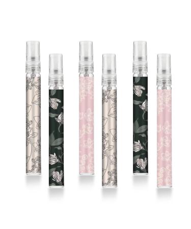 6 Pcs Portable Travel Refillable Perfume Atomizer Bottle 10ml Perfume Atomiser Bottles Fragrance Spray Bottle Scent Pump Case for Women and Men afalower1 pink