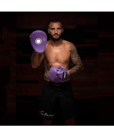 Kruzak Plain Punching Mitts for Muay Thai Martial Arts - Purple | Men & Women Boxing Focus Pads for Kickboxing, MMA Training - Buy Online on GoSupps.com