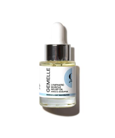 GEMELLE Lymphatic Muscle Relief Oil | 6X Award Winner | Arnica & Eucalyptus | Sore Muscles Arthritis Back Shoulders Knees | Paraben-Free Luxury Natural Skin Care 15ml 15 ml