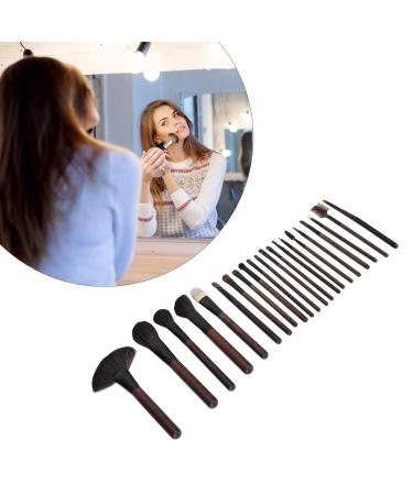 Professional Wooden Handle Makeup Brush Set - Efficient Powder Grasping Cosmetic Tools with Storage Bag | International Shipping - Buy Online on GoSupps.com