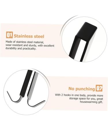 GLEAVI Door Hook Frameless Shower Door Jacket Hooks Purse Hook Over Coat Hooks for Door Wallet Double Sided 17X10CM Black - Buy Online on GoSupps.com