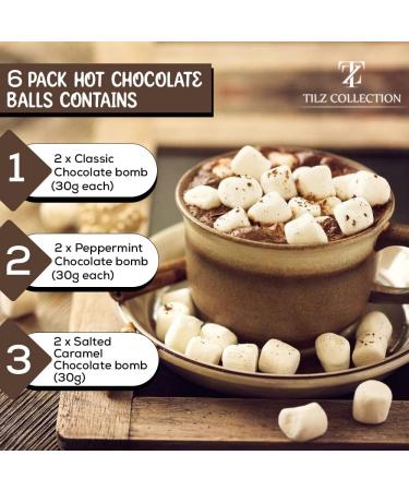 Christmas Hot Chocolate Bomb Gift Set for Kids - 6 Pack with Marshmallow & Candy - Individually Wrapped - Perfect Christmas Eve Box Filler - Melting Coco Balls - Kids Xmas Chocolate - Buy Online on GoSupps.com