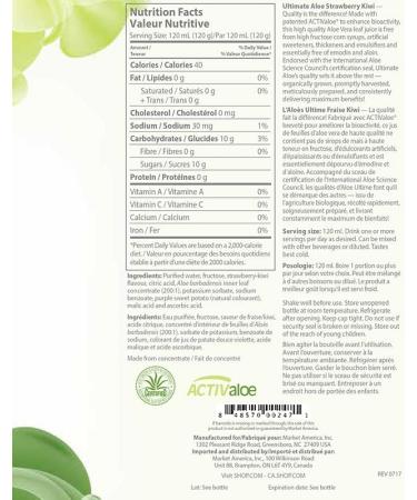 Ultimate Aloe Strawberry Kiwi Flavor Source of Soluble and Insoluble Fibre Natural Source of Vitamins Minerals and other Healthy Nutrients Contains Natural Aloe Vera Leaf and Active Aloe Market America (16 Servings) - Buy Online on GoSupps.com
