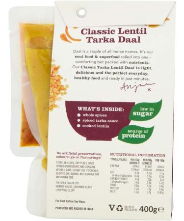 The Spice Tailor Pack of 6 Delhi Black Lentils + 1 Punjabi Chickpea Masala + 1 Spicy Tarka Daal + 2 Classic Tarka Daal Lentils + 1 Bengali Coconut Lentil Daal - Buy Online on GoSupps.com