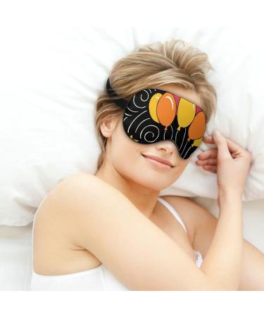 Happy Birthday Balloon Sleep Mask | Adjustable Eye Cover for Sleeping | Blocks Light for Night Travel and Nap | Men and Women - Buy Online on GoSupps.com