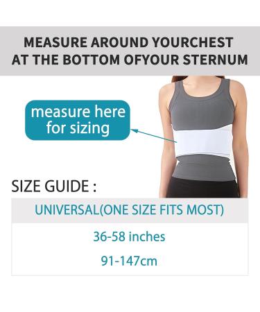 Chest Rib Support Brace | Abdominal Compression Wrap for Cracked Ribs & Muscle Strain - Universal Female - Buy Online on GoSupps.com