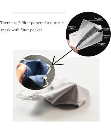 100% Mulberry Silk Face Masks for Women | 4-Pack Adjustable Fashion Masks with Filter Pocket - Buy Online on GoSupps.com