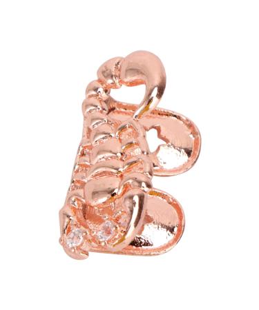 RORPOIR 1pc Scorpion Single Braces Rose Gold Decor Mens Accessories Jewelry Men Jewelry Costume for Men Womens Jewelry Removable Tooth Caps Tooth Cover Golden Miss Hip Hop Accessories 2X1cm Golden