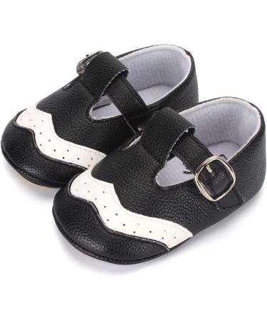 LACOFIA Baby T-Bar Sneakers 3-6 Months - Black | Infant Anti-Slip First Walking Shoes - Buy Online on GoSupps.com
