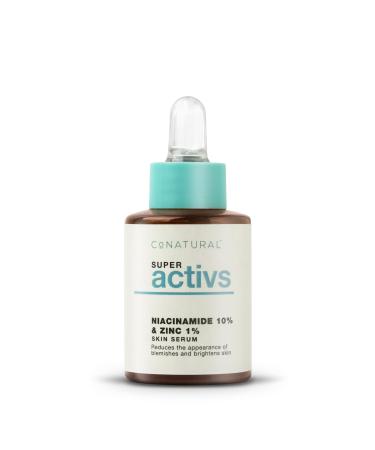 Conatural Niacinamide Serum 30ml 10% + Zinc 1% - Anti-Aging Skin Serum & Pore Minimizer Vitamin Serum for Skin Glowing Complexion Effective Solution for Open Pores & Large Pores Reduction