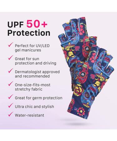 ManiGlovz Gel Nail Manicure Anti-UV and Sunblock Protection Shield Gloves to use with UV and LED Dry Lamps (Graffiti) - Buy Online on GoSupps.com