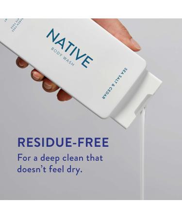 Native Sea Salt & Cedar Body Wash - 18 oz | Sulfate, Paraben, & Dye Free | Hydrating Clean Ingredients for Soft Skin | 2 pack for Women and Men - Buy Online on GoSupps.com