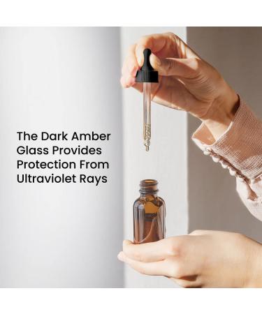 Amber Glass Dropper Bottles 1oz - Pack of 12 for Essential Oils and Serum - Buy Online on GoSupps.com