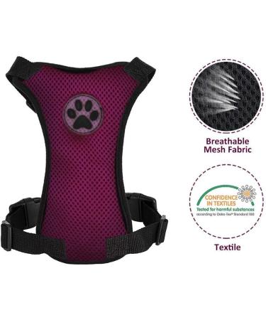 Slowton XXS Dog Harness with Safety Belt for Car - Breathable Latex Fabric - Burgundy - Perfect for Everyday Sports - Buy Online on GoSupps.com