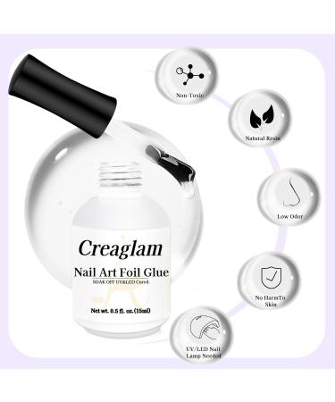 Nail Foil Glue Gel 15ML - Perfect for Nail Art & Foil Stickers - Soak Off Transfer Gel for DIY Manicure with LED Lamp - 1-Pc - Buy Online on GoSupps.com
