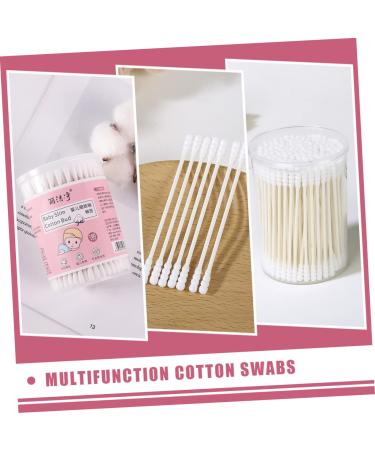 Organic Cotton Swab Tips for Babies & Makeup - 4 Boxes of Premium Ear & Head Swabs - 7.3x0.4cm White - Buy Online on GoSupps.com
