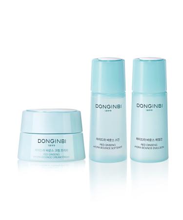DONGINBI Red Ginseng Hydra Bounce Cream Fresh (Travel kit) -Hydra Bounce Softener 15ml & Emulsion 15ml & Cream 7ml