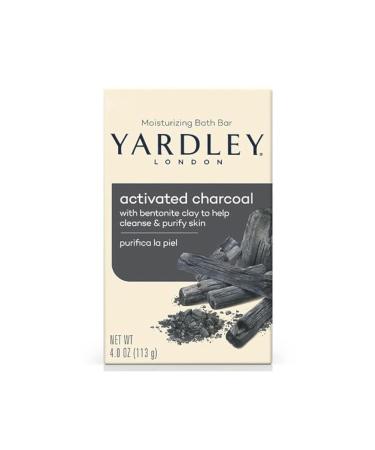 Yardley Activated Charcoal Bath Bar 4oz 3 Pack - Purifying Cleansing Soap Set - Buy Online on GoSupps.com