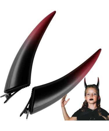 Ghost Forehead Horns - Devil Costume Women Demon Vampire Headpiece - Women Demon Vampire Headpiece Halloween Hair Clips Funny Devil Horns for Women Men Red - Buy Online on GoSupps.com