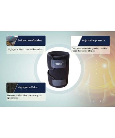 Adjustable Thigh Wrap Compression Sleeve | Hamstring Support & Recovery - Black (1 Sleeve - Buy Online on GoSupps.com