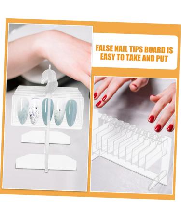HAPINARY 2 Sets Nail Display Board Durable Nail Tips Holder Acrylic Display Holder Decorative Nail Art Tip Boards Manicure Supplies Nail Tips Display Holder Nail Art Display Supplies - Buy Online on GoSupps.com