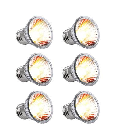 Newfun turtle heat lamp 6PC E27 75W Dimmable 220V UVA + UVB full spectrum sun lamp heating bulb sunbear reptile lamp for lizards aquarium reptiles turtles amphibians etc. 6PC 75W