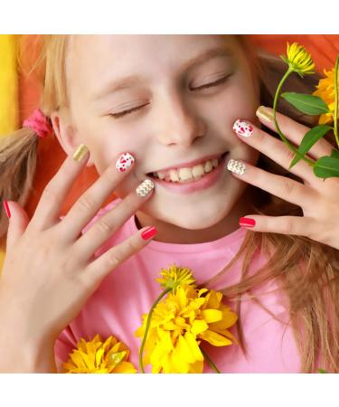 72-Piece Self-Adhesive Nail Set for Kids - Cute Cat & Kitten Designs Perfect False Nails for Girls and Women - Buy Online on GoSupps.com