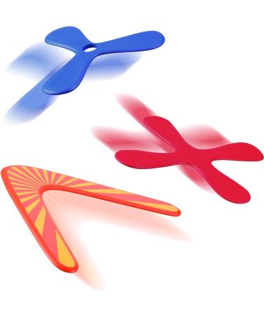 Tatuo Set of 3 Returning Boomerangs for Athletes and Beginners - Wood and Soft Boomerangs for Sports Games - Ideal for Young Throwers - Parental Supervision Required - Buy Online on GoSupps.com