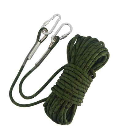 NewDoar Static Climbing Rope 10mm(3/8in) Accessory Cord Equipment 33FT(10M), 66FT(20M) 98FT(30M) Escape Rope Ice Climbing Equipment Fire Rescue Rope 23kn Armygreen 33ft/10M