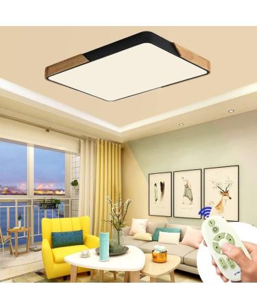 BFYLIN 72W Dimmable LED Ceiling Lamp with Remote Control - Ultra-Thin Wood Design for Bedroom Living Room & Children's Room - Buy Online on GoSupps.com