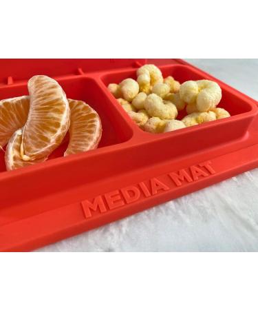 Silicone Media Mat with Tablet/Phone Stand for Kids - Coral | Dishwasher Safe - Buy Online on GoSupps.com