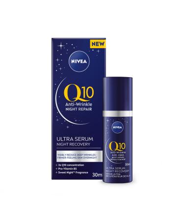NIVEA Q10 Anti-Wrinkle Night Repair Ultra Serum Night Recovery Anti-wrinkle night Face serum with Pro-Vitamin B5 30 mL
