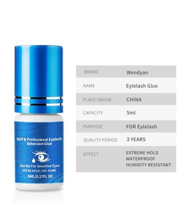 Extra Strong Eyelash Extension Glue - 5ml Smokeless Formula for Sensitive Eyes | 6-7 Week Hold | Professional Quality Eyelash Glue - Buy Online on GoSupps.com