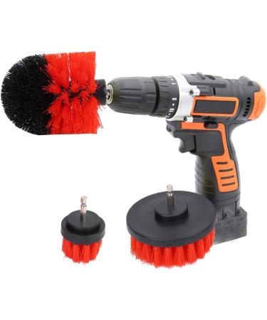 3pcs 3 Colors Drill Brush Replacement Power Scrubber Brush Electric Drill Kit for Bathroom Surfaces Tub Kitchen Shower and Sinks (Red) - Buy Online on GoSupps.com