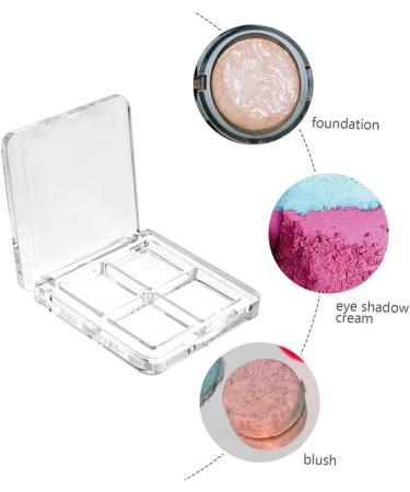 Gogogmee 10pcs Boxes Eye Shadow Box Highlighter Makeup Eyeshadow 4 Grid Foundation Blush Empty Make up Sample - Buy Online on GoSupps.com