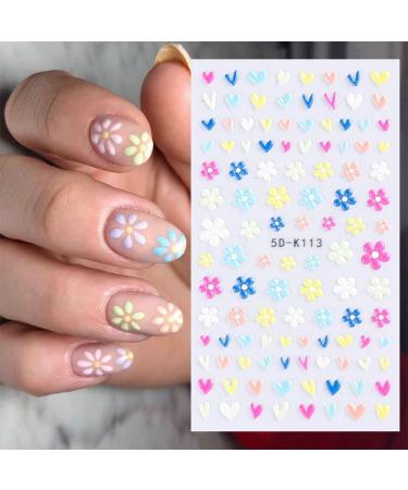 DIY Image Design Candy Flowers Love Heart 5D Geometric Animal Nail Stickers Embossed(5D-K113) - Buy Online on GoSupps.com