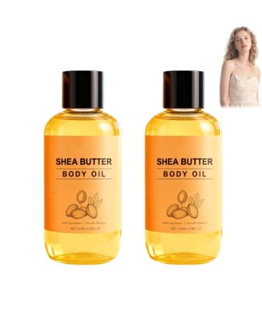 ZLHHRZJX Shea Butter Body Oil Moisturizing Care with Organic Shea Oil Sensitive Skin Moisturizing and Soothing Essential Oils Dry Moisturizing Multi-Purpose Fully (2 PCS)