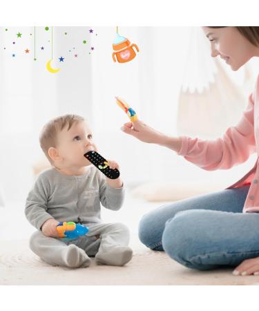 Baby Biting Toys - BPA-Free Silicone Dental Aid | 2 Bathing Toys & Remote Control Bite Ring for 3-12 Months - Black & White - Buy Online on GoSupps.com