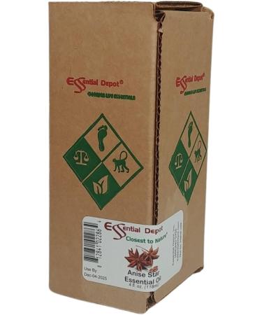 Essential Depot Anise Star Essential Oil - GC/MS Tested - Supplied in 4 oz. Amber Glass Bottle with Black Phenolic Cone Lined and Safety Sealed Cap - Buy Online on GoSupps.com