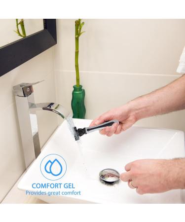 44-Piece Men's Disposable Razors Set - 42 Replaceable Heads & 2 Razor Handles for Smooth Shaving - International Shipping Available - Buy Online on GoSupps.com