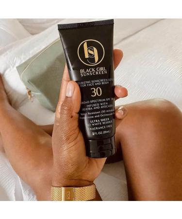 SPF 30 Moisturizing Sunscreen Lotion for Melanin Rich Skin - No White Residue - 2 Fl. Oz - Buy Online on GoSupps.com