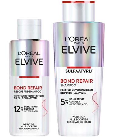 L'Or al LOr al Paris Elvive Bond Repair SulfateFree Shampoo Damaged Hair 200ml 6x - Buy Online on GoSupps.com