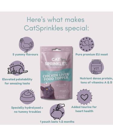 Cat Sprinkles Chicken Liver Flavour - Hydrolysed Cat Food Topper (80 Servings) - Buy Online on GoSupps.com