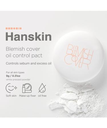 Hanskin Blemish Cover Oil Control Pact - Travel Size Mineral Makeup Powder for Matte Skin Finish and Sebum Control - Buy Online on GoSupps.com