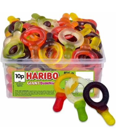 HARIBO Giant Dummies x 60 Pieces Sweets Tub Dummies 816 g (Pack of 1) - Buy Online on GoSupps.com