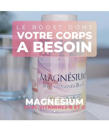 WELLNESS OPTI Magnesium with Vitamins B and C: Advanced Supplement 180 Tablets Optimal Combination for Energy and Daily Wellness Magnesium Synergistic Formula Vitamin C and B. - Buy Online on GoSupps.com