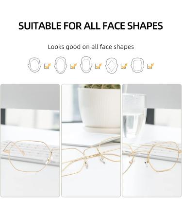 Duogege Fashionable Reading Glasses - Metal Frame for Men & Women - Gold 1.5 Diopters - Stylish & Comfortable - Buy Online on GoSupps.com
