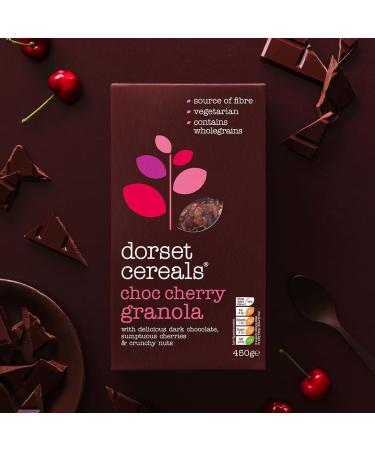 Dorset Cereals Chocolate & Cherry Granola |Cereal | High in Fibre |Vegetarian | 5 PACKS of 450g Chocolate & Cherry 450 g (Pack of 5) - Buy Online on GoSupps.com