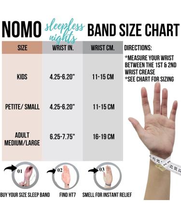 NOMO Natural Sleep Remedy Bands with Lavender Acupressure & Drug-Free Relief for Night Terrors & Insomnia | Petite to Small | Dark Blue | Pack of 2 - Buy Online on GoSupps.com